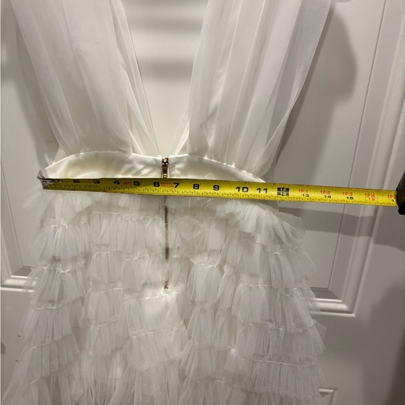 Untamed Petals Bridal Cocktail Mini Dress - Picture 4 of 8